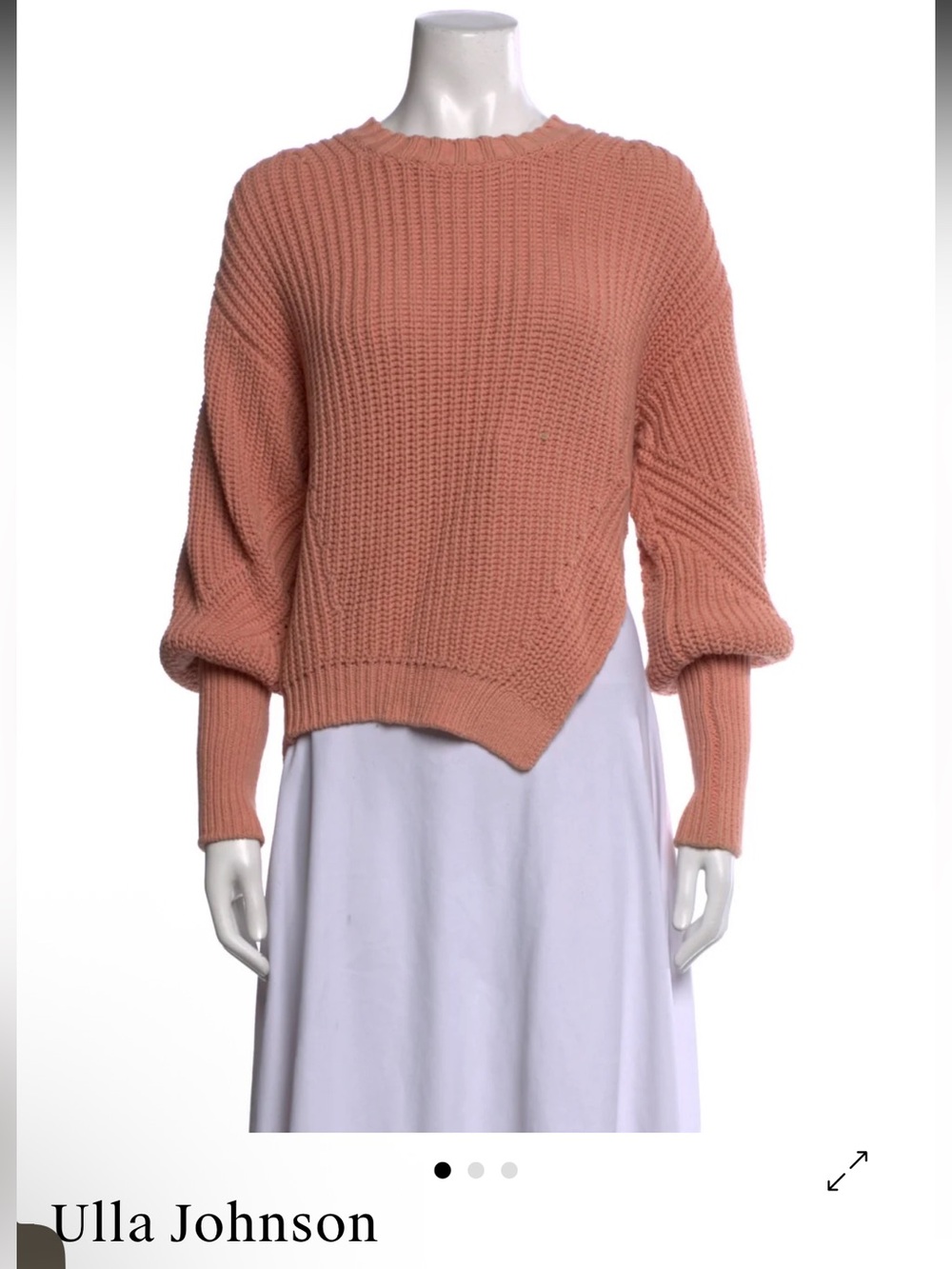 Ulla Johnson Women's Peach Knit Pullover Sweater. Size Small